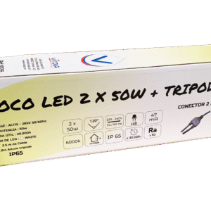 Foco LED 2 x 50w + trípode