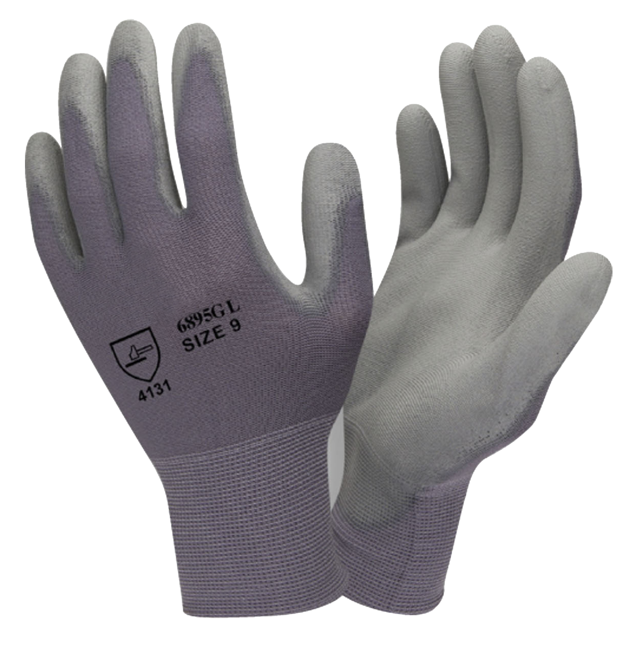 Guante poliéster +PU Gris