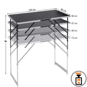 Mesa empapelar 3m Aluminio